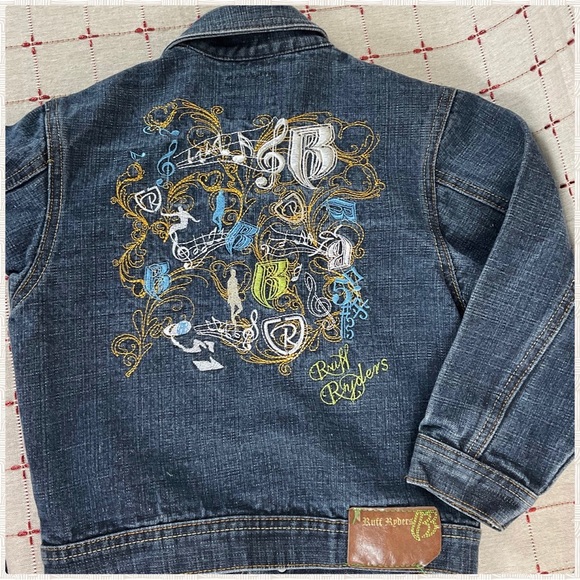 Vintage Ruff Ryders Childrens Jean Jacket Size 5 Denim Coat DMX Hip Hop Unisex - Picture 8 of 8